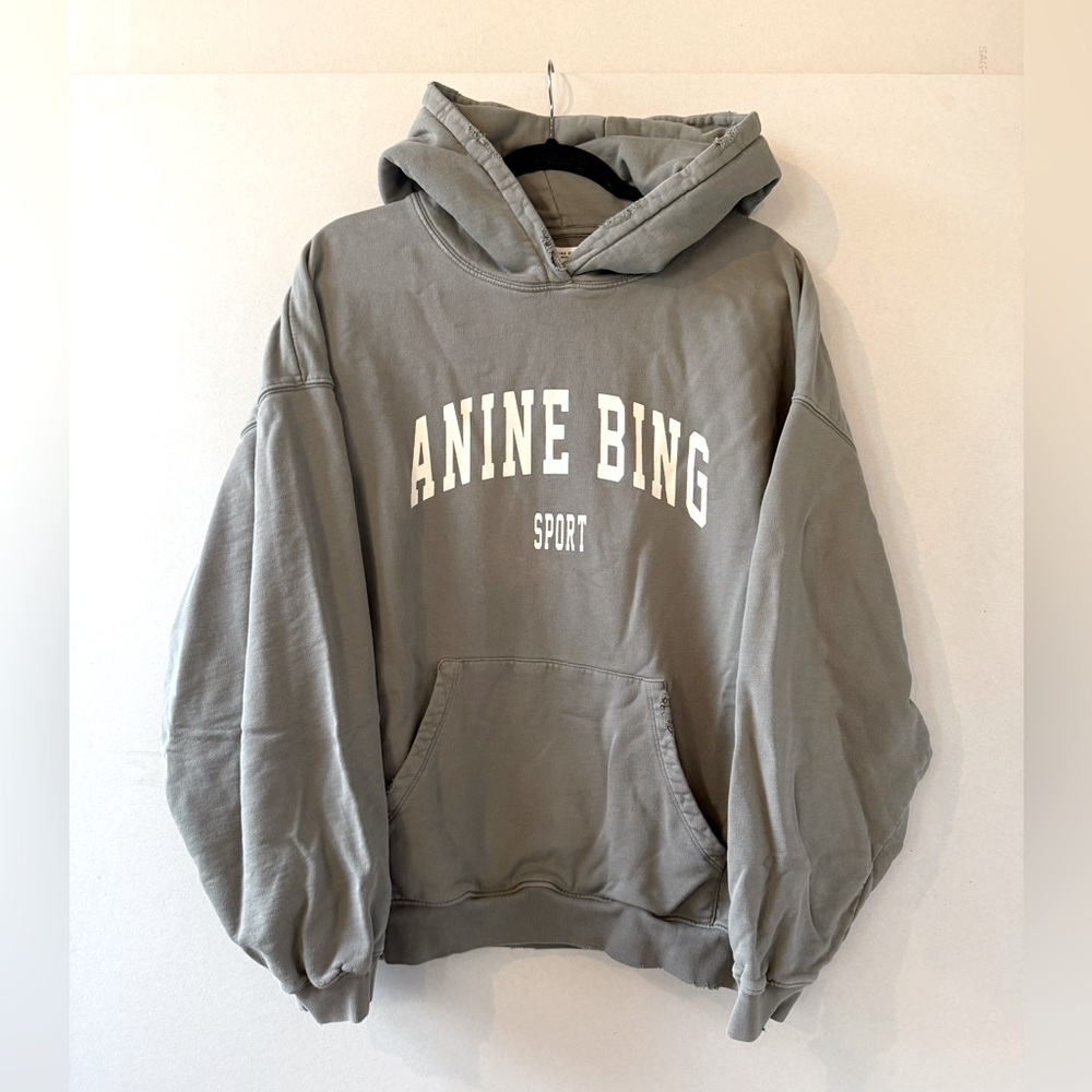Anine Bing Sport Hoodie in Dusty Olive